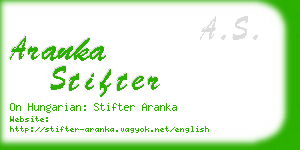 aranka stifter business card